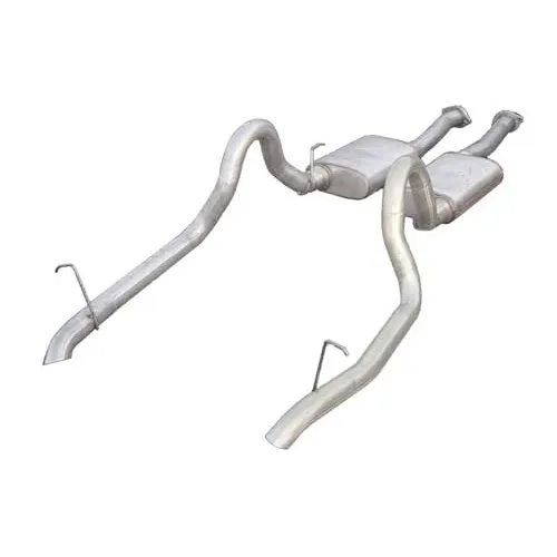 Pypes Performance exhaust Cat Back Exhaust System 87-93 Mustang GT Split Rear Dual Exit 2.5 in Intermediate And Tail Pipe Hardware/Violator Muffler/Turndown Tails Incl w/o Tip Pypes Exhaust