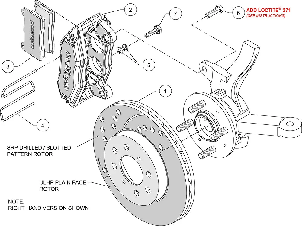1990 - 2013 Acura, Honda Forged DPHA Front Caliper and Rotor Kit - 140-12996 product image