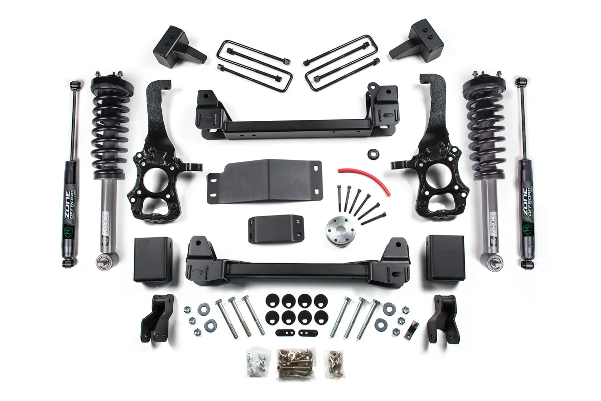 2015-2019 Ford F150 4wd 4 Suspension Lift System - Front Strut Spacer Rear Block - Fox 2.0 Adventure Series Shocks product image