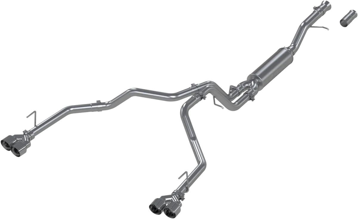 21-Present Chevrolet/GMC Tahoe/Yukon 3 Inch Cat Back Dual Split Rear Exhaust System, Armor Lite Aluminized Steel with Quad Tips MBRP product image