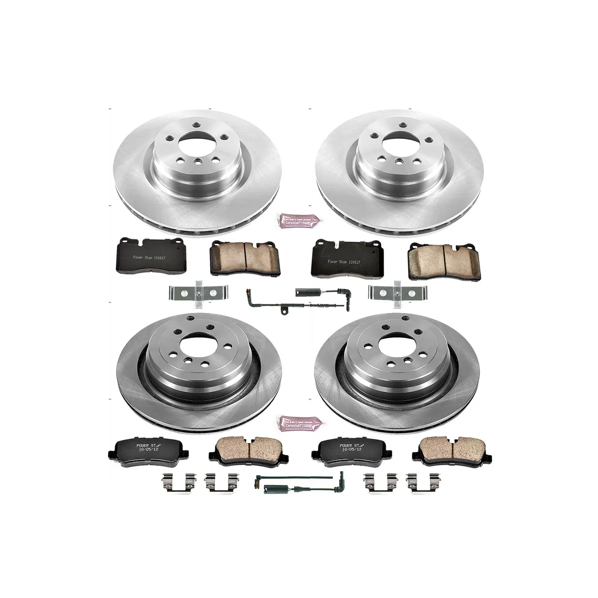 Z17 Direct Replacement Kit: Rotors; Ceramic Pads W/Hardware; Pad Sensors product image