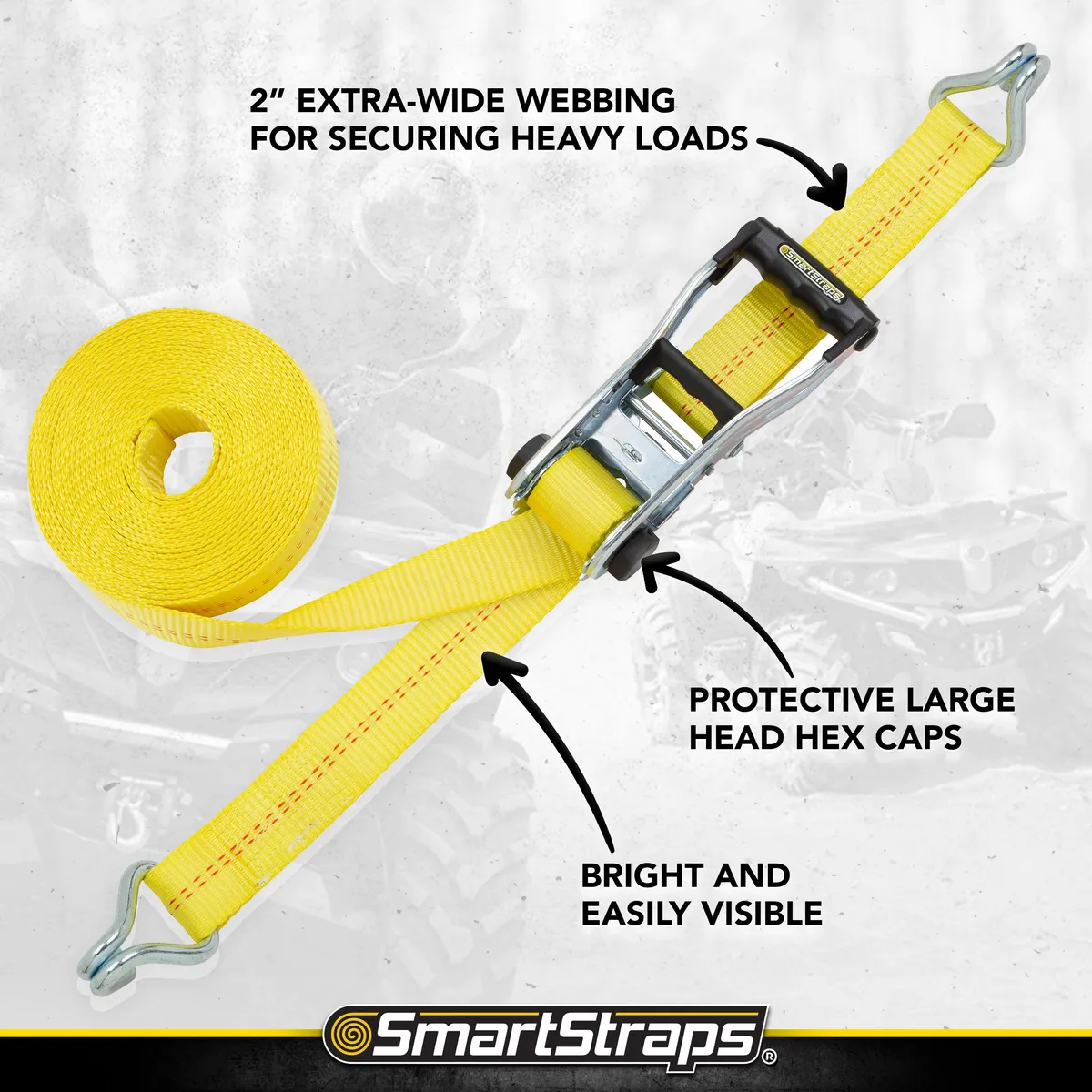 14ft 5000lb Ratchetx Ratchet Tie Down 2 pk Yellow product image