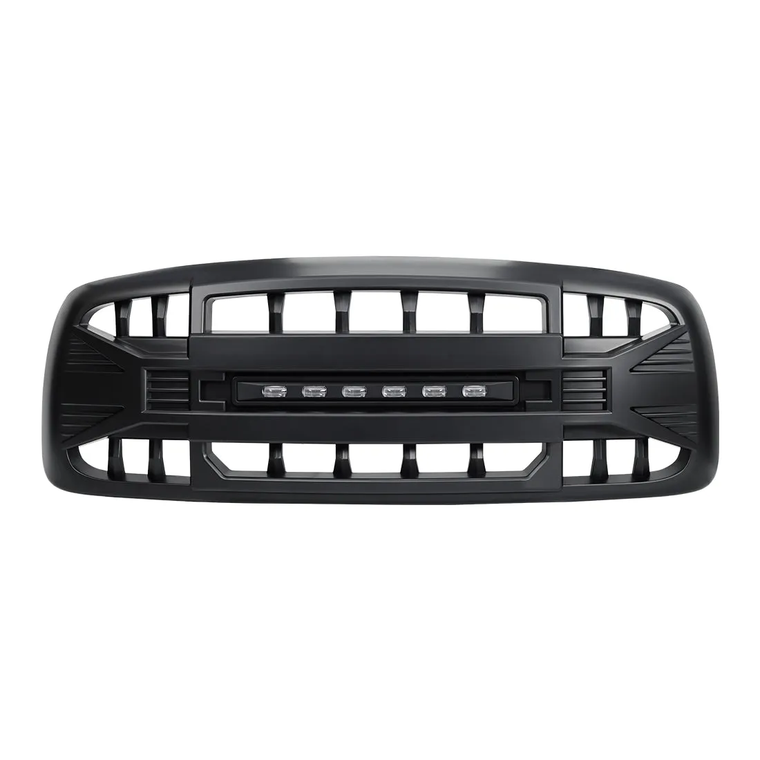 Armor Grille W/ Off-Road Lights - Matte Black For 2002-2005 Dodge Ram 1500/ 2500/ 3500 product image