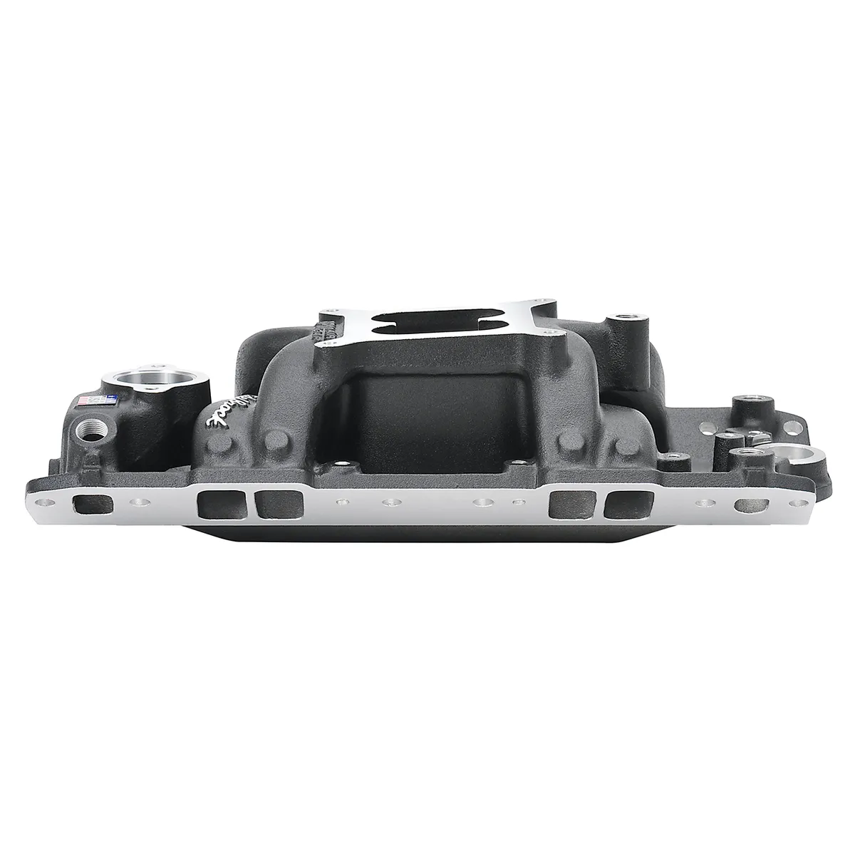 Edelbrock 75013 Performer RPM AIR-Gap Small Block Chevy Black Intake Manifold product image