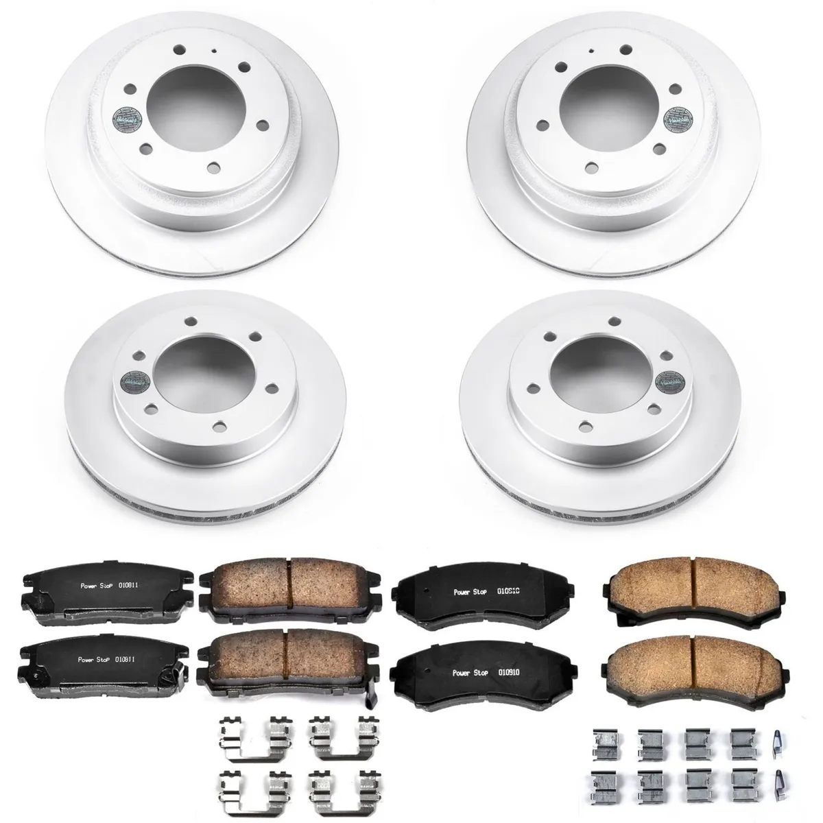 Z17 Geomet Coated Rotor Kit: Genuine Geomet Fully Coated Rotors; Ceramic Pads W/Hardware product image