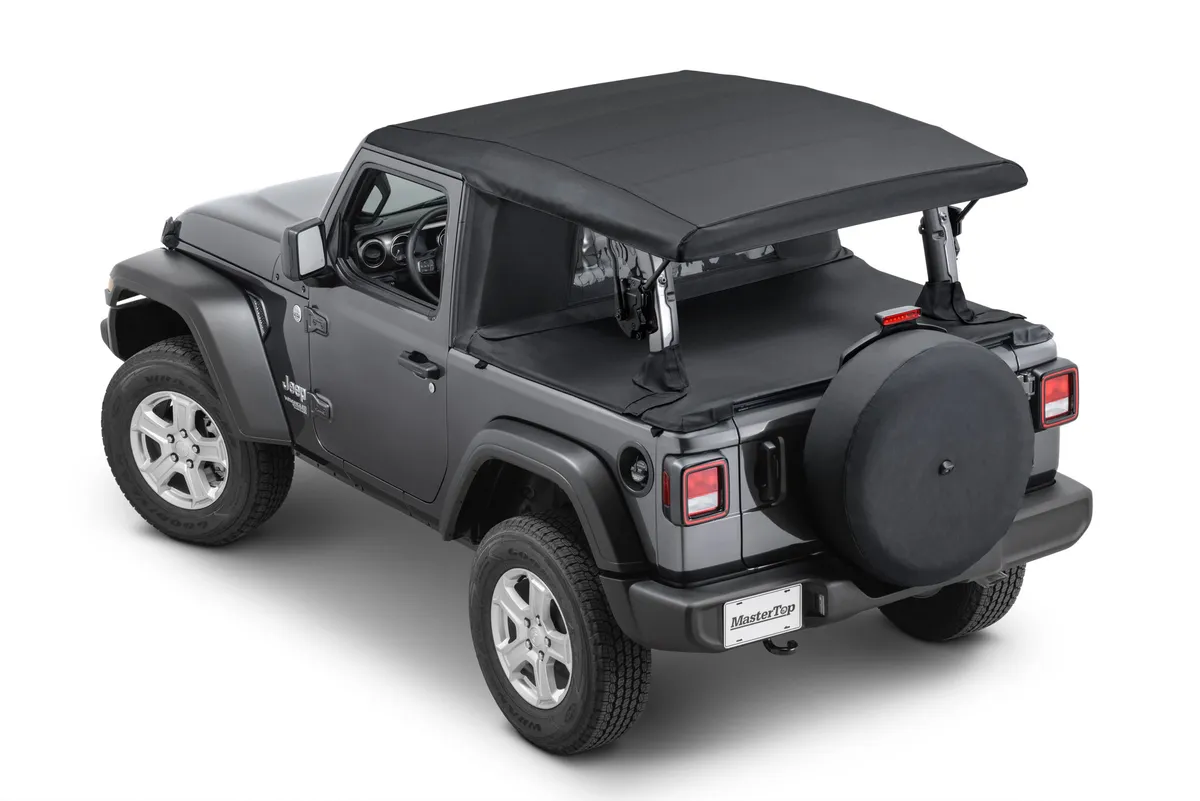 Wind Stopper Plus/Tonneau Cover Ultimate Combo 2018-2024 Jeep JL Wrangler 2Dr Soft Top Models MasterTwill MasterTop product image