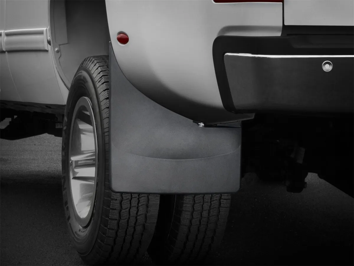 2008 + Chevrolet Silverado Black No Drill MudFlaps Fits Dually Models only / 2007 + GMC Sierra Black No Drill MudFlaps Fits Dually Models only product image