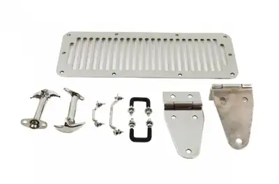 Kentrol Jeep CJ/YJ Hood Kit 78-95 CJ and Wrangler YJ Polished Silver Kentrol