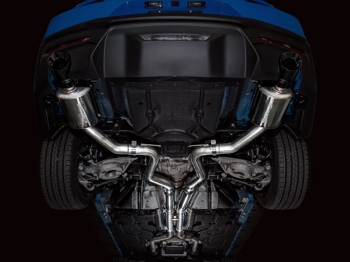 AWE Touring Edition Exhaust for S650 Ford Mustang GT Fastback - Dual Diamond Black Tips product image