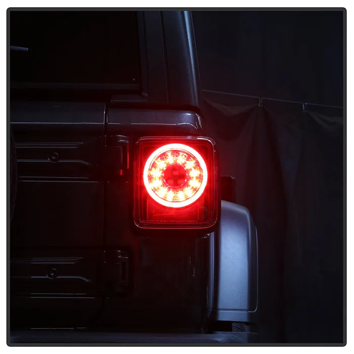 ( Spyder ) Jeep Wrangler 2019 - 2020 Full LED Tail Light - Sequential Turn Signal - Black product image