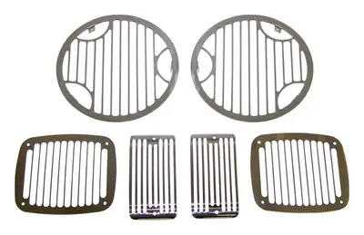 Crown Automotive Jeep Replacement RT Off-Road - Stainless Stainless Stone Guard Set