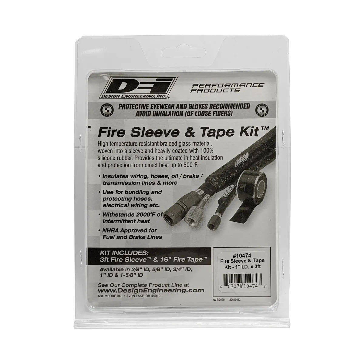 DEI 10474 Fire Sleeve & Tape Kit 1 ID x 36 010474 product image