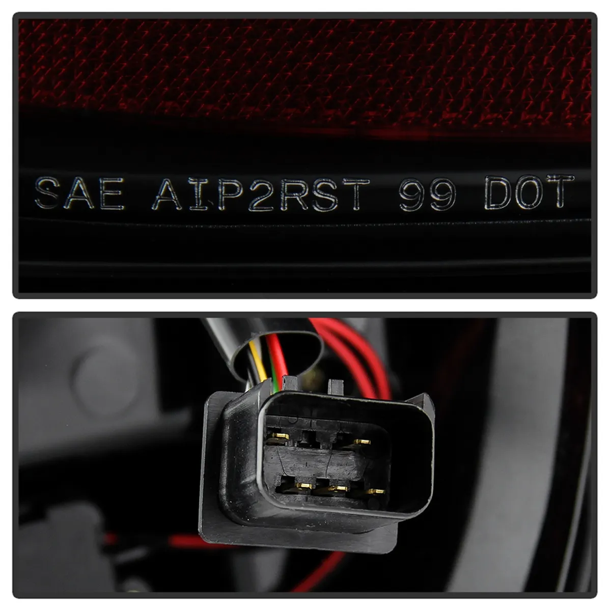 ( Spyder ) Jeep Grand Cherokee 99-04 Light Bar LED Tail Lights Version 3 - Black Smoke product image