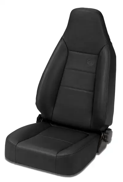 Bestop Jeep Bucket Seats Trailmax II Sport Front High Back Bucket Seat For Jeep 1976-1986 CJ7 All Vinyl Black Crush Bestop