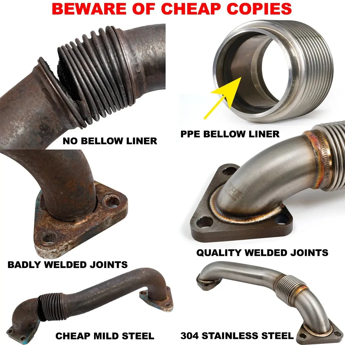 Up-Pipe for 2004.5-2005 GM 6.6L Duramax LLY w/EGR (For OEM Exh Man) Pacific Performance Engineering product image