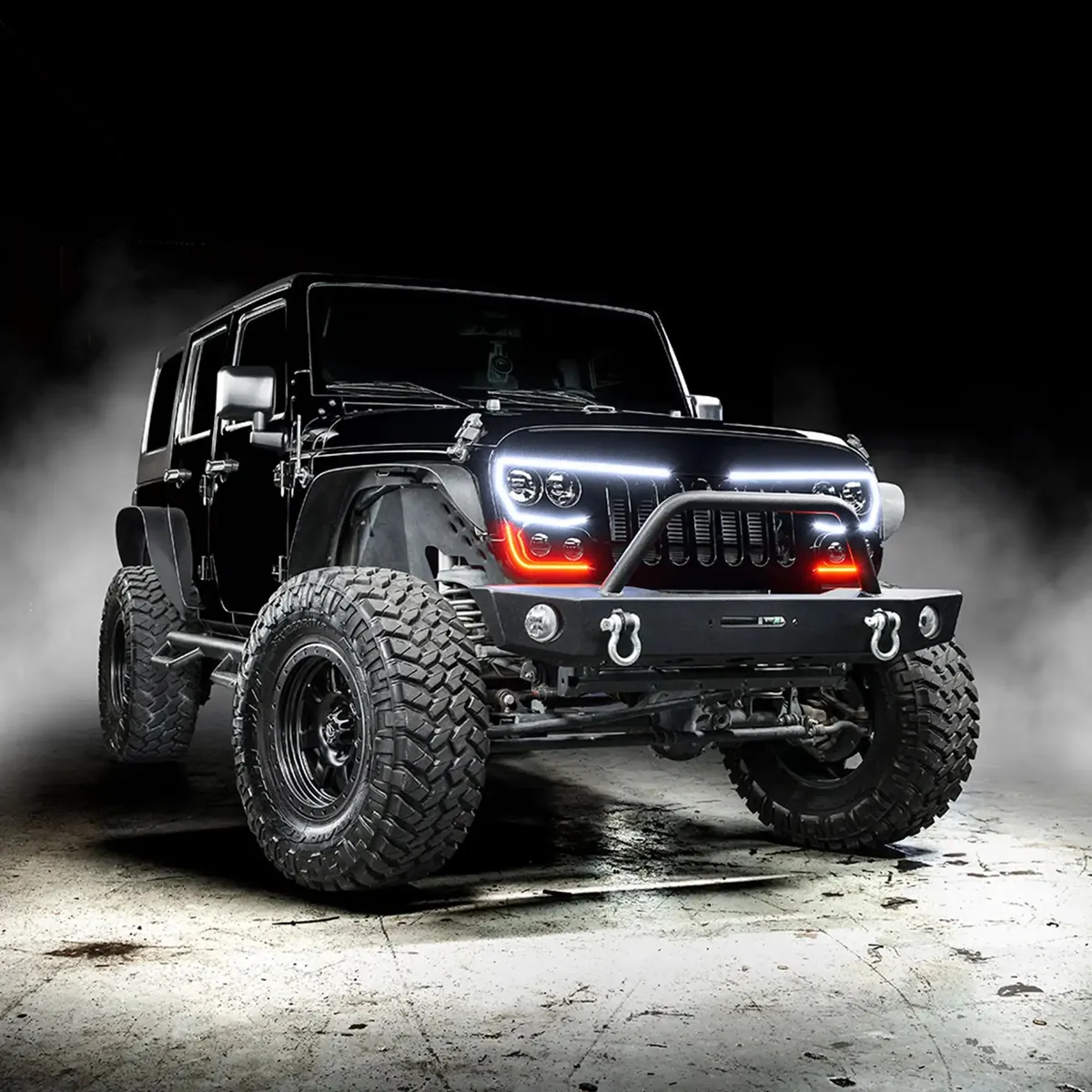 2007-2017 Jeep Wrangler JK Vector Pro Series II Full LED Grill - Integrated Headlights & DRL product image