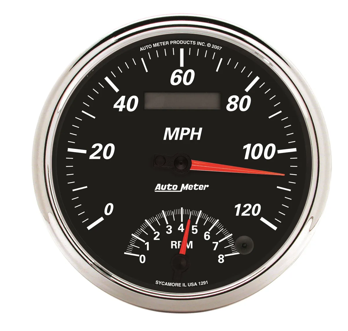 Gauge, Tach/Speedo, 5", 120mph & 8k RPM, Elec. Program, Designer Black II product image