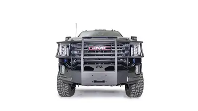 Fab Fours Winch Mount; 2 Stage Black Powder Coat;