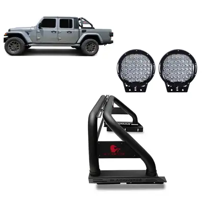 Black Horse Off Road Black Horse Off Road Classic Roll Bar Kit Black Steel RB09BK-PL69B