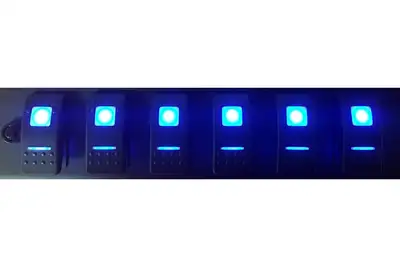 sPOD sPOD Dual LED Momentary Switch - Blue