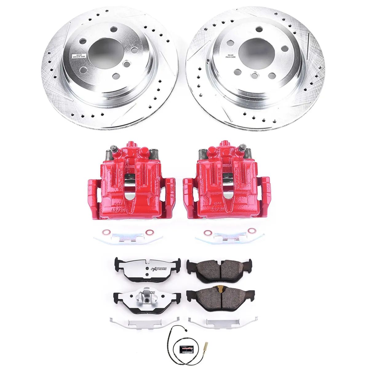 Z26 Street Warrior Upgrade Kit: Drilled/Slotted Rotors; Carbon-Fiber Ceramic Pads; Pad Sensors; Powder Coated Calipers product image