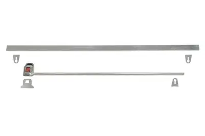 Racequip Window Net Mounting Kit; 30 Round gm Buckle Type Top Bar; 35 Flat Bottom Bar; Zinc Plated Steel