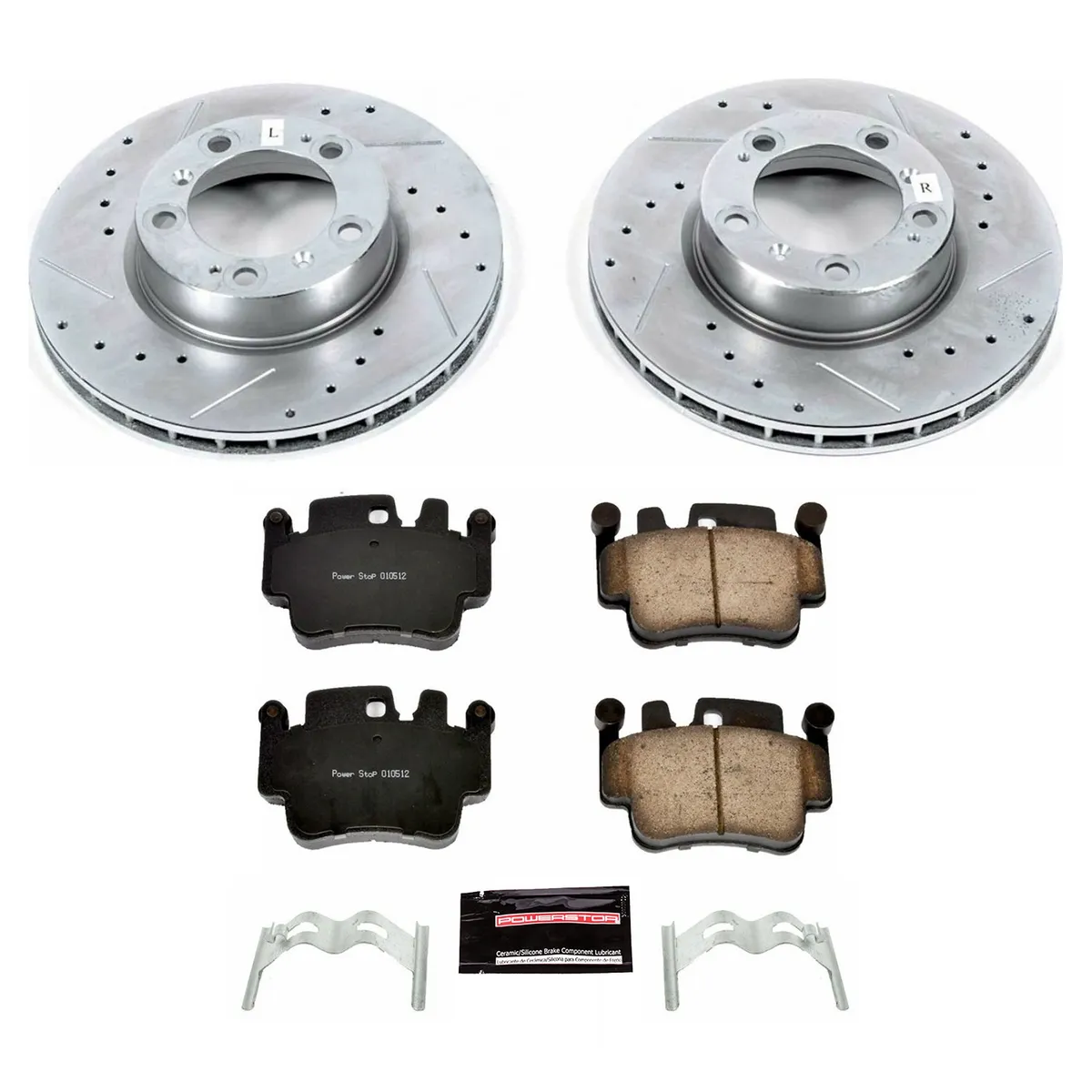 Z23 Evolution Sport Upgrade Kit: Drilled/Slotted Rotors; Carbon-Fiber Ceramic Pads W/Hardware; Pad Sensors product image