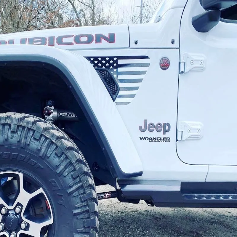 Black and White Flag 2pc Vinyl Fender Decal product image