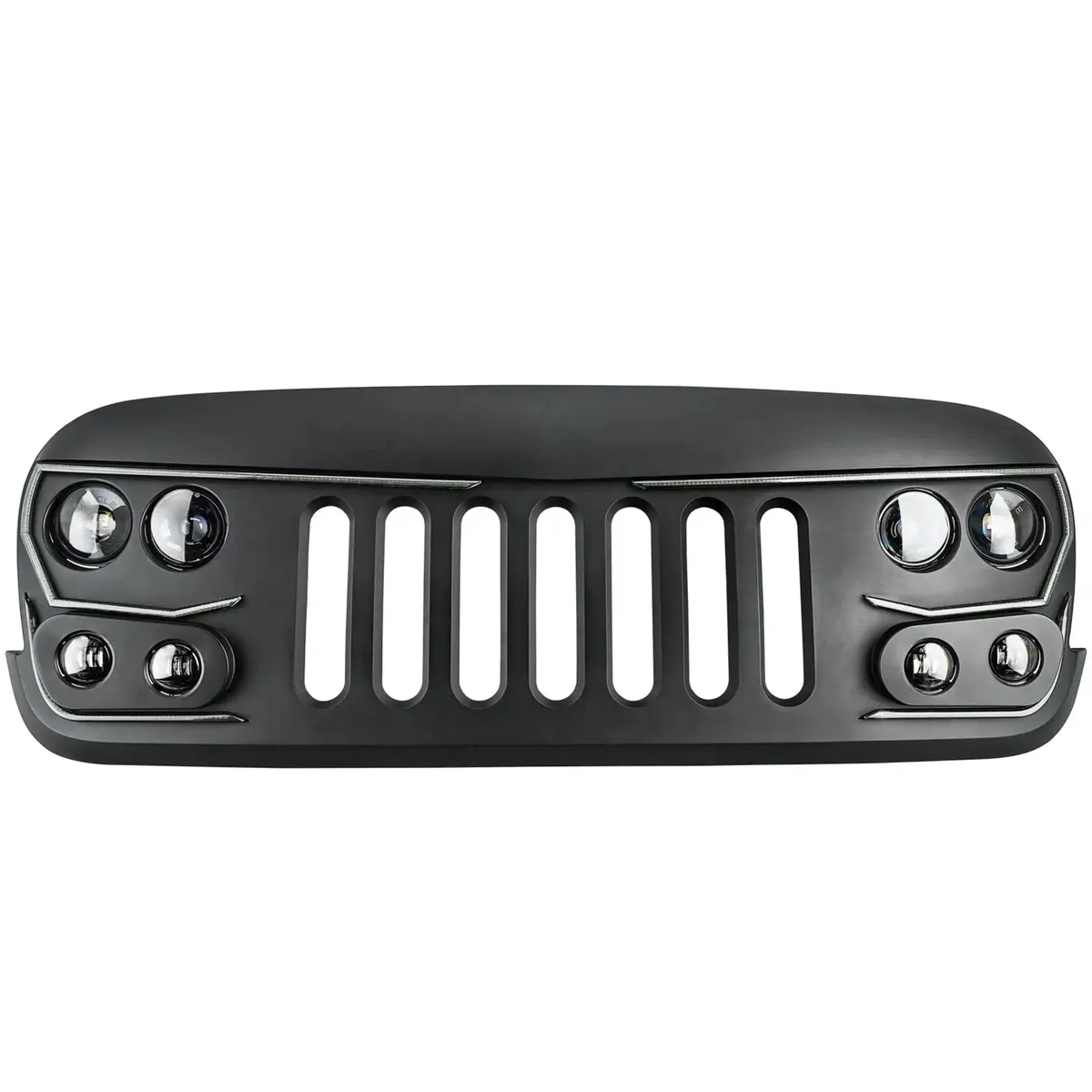 2007-2017 Jeep Wrangler JK Vector Pro Series II Full LED Grill - Integrated Headlights & DRL product image