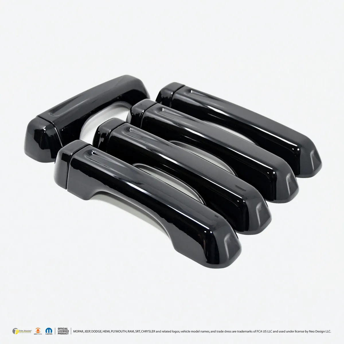 Chrome Delete Gloss Black Door Handle Cover No Smart Key - DH6286BLK product image