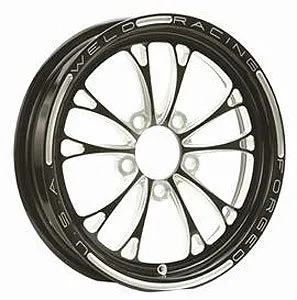 WELD Racing V-Series Frnt Drag Wheel Blk 15x3.5 5x4.5BC 2.25B