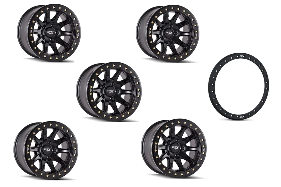 DIRTY LIFE Dirty Life Dual-Tek 9303 Series Beadlock Capable Wheels Package - JT/JL/JK