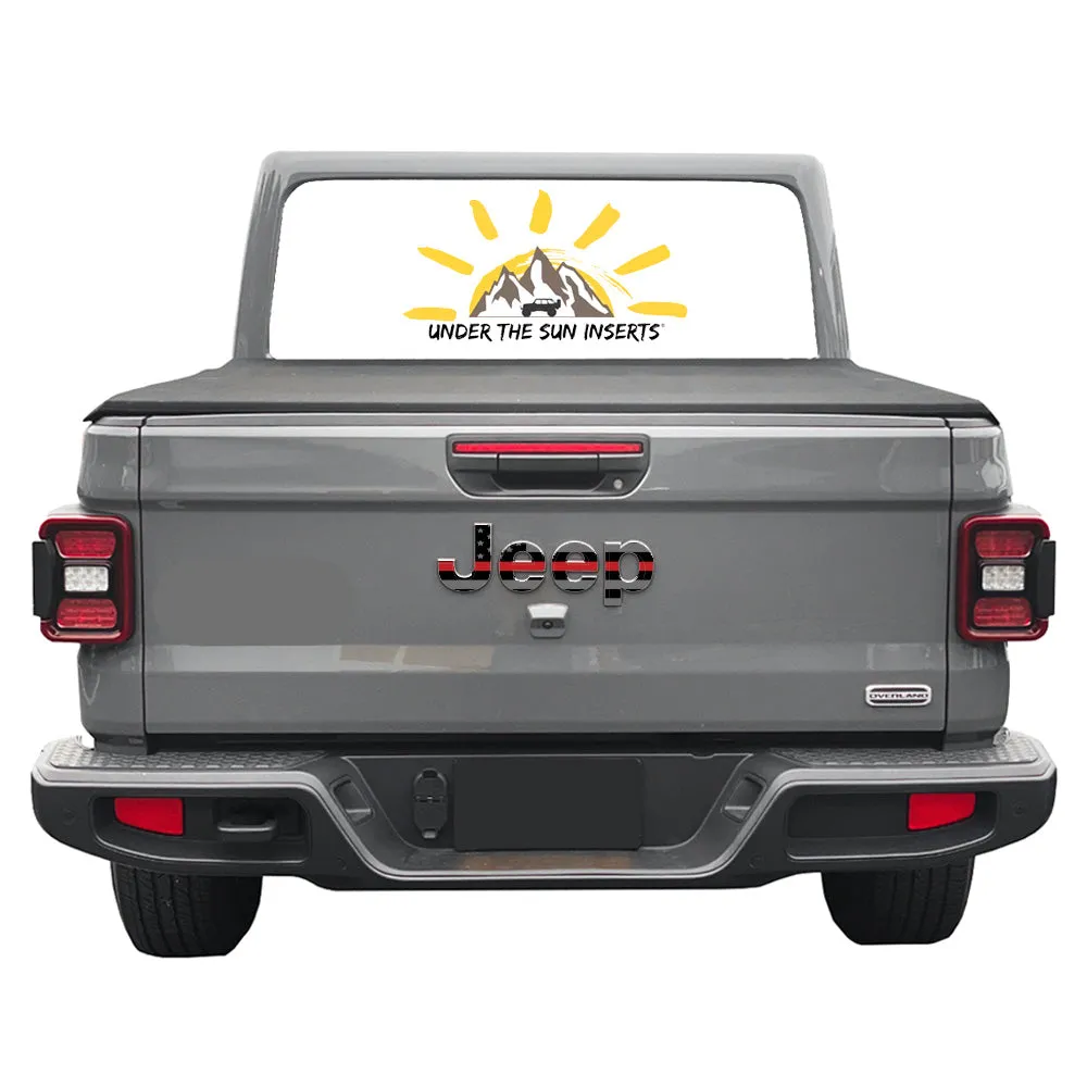 Thin Red Line Jeep Fender Emblem Overlay Vinyl Decals 2pk product image