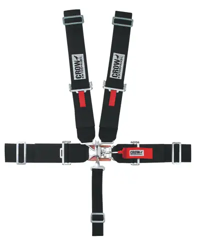 crow safety 5-Pt Harness Small Latch Blk Wrap Around Pull Dow
