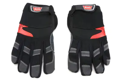 Warn WARN - Synthetic Leather with Kevlar Reinforcement; Shock Absorbing Palm; Black; Size XL