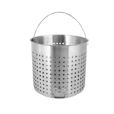 Bayou Classic 122qt Stainless Basket With Helper Handle