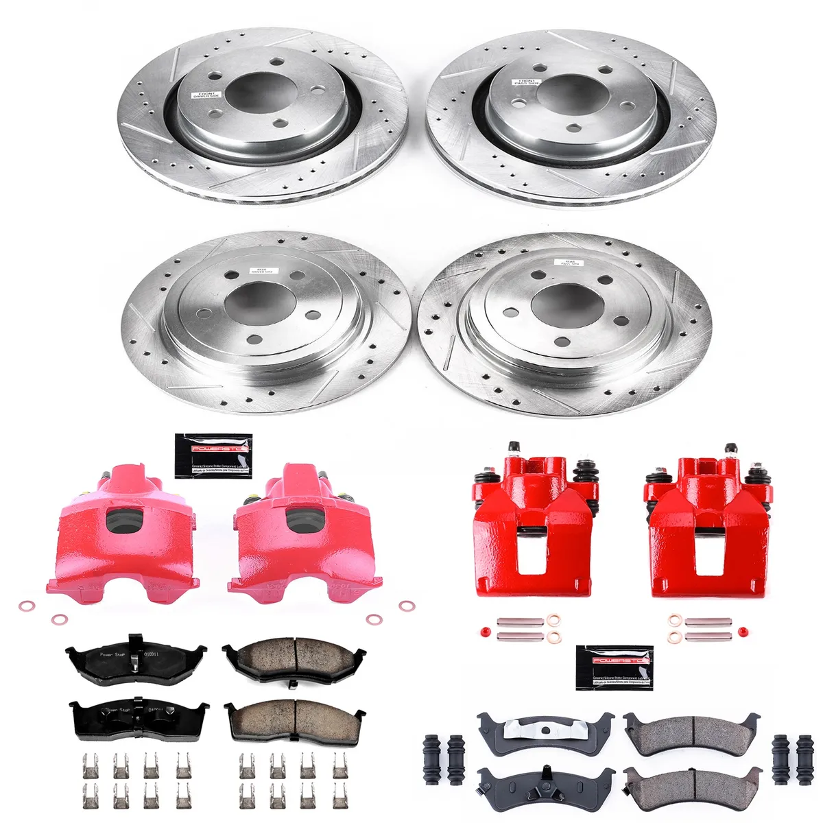 Z23 Evolution Sport Upgrade Kit: Drilled/Slotted Rotors; Carbon-Fiber Ceramic Pads; Powder Coated Calipers product image