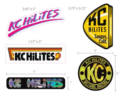 KC HiLiTES KC HiLiTES 9948 KC Throwback Logos Sticker Pack
