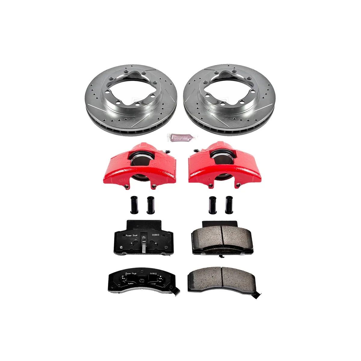 Z23 Evolution Sport Upgrade Kit: Drilled/Slotted Rotors; Carbon-Fiber Ceramic Pads; Powder Coated Calipers product image