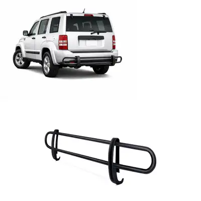 Black Horse Off Road 0712 Dodge Nitro/Liberty Rear Bumper Guard Double Tube Black