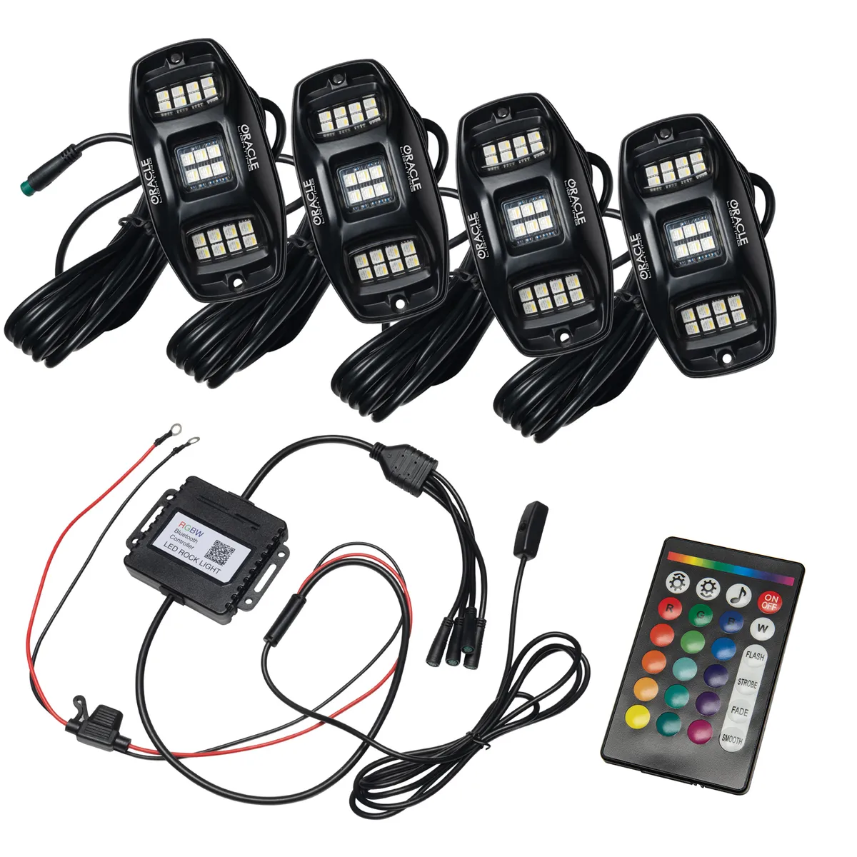 ColorSHIFT RGB+W Underbody Rock Light Kit - 230Â° Wide Angle Bluetooth Control product image