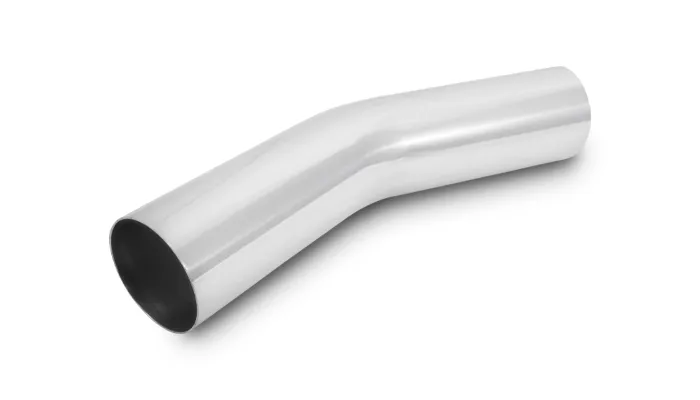 30 Degree Aluminum Bend; 3.5 in. O.D.; 4.75 in. Centerline Radius; 5.5 in. Leg Length From Tangent; 1.8MM Wall Thickness; 6063 Aluminum; Polished; product image