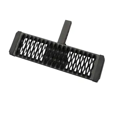 TrailFX TrailFX AHS001B Hitch Mount 2 In Receivers Flat Step Stationary Pwdr Ctd Titanium Black Alum