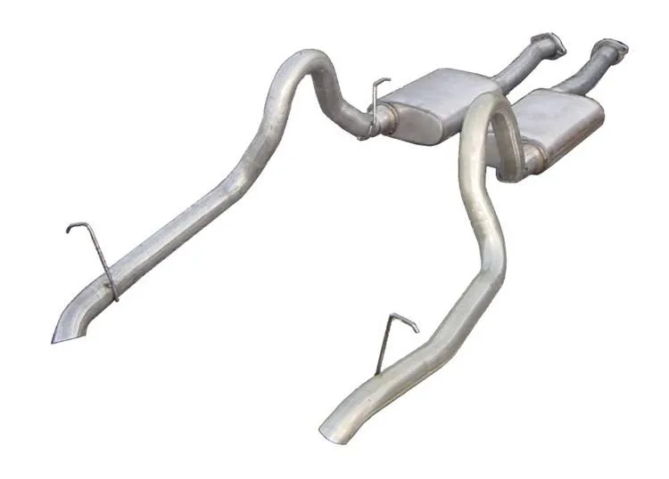 Cat Back Exhaust System 87-93 Mustang GT Split Rear Dual Exit 2.5 in Intermediate And Tail Pipe Hardware/Violator Muffler/Turndown Tails Incl w/o Tip Pypes Exhaust product image
