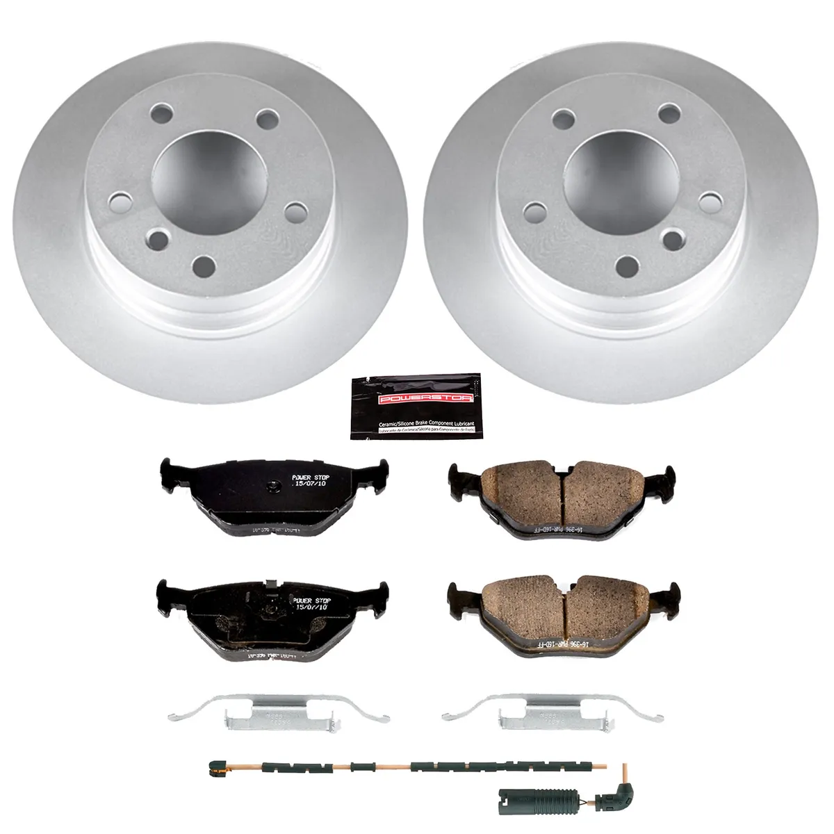 Z23 Sport Geomet Coated Rotor Kit For European Vehicles: Genuine Geomet Fully Coated Rotors; Carbon-Fiber Ceramic Pads W/Hardware; Pad Sensors product image