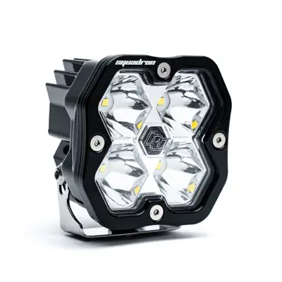 Baja Designs Squadron 2.0 Sport Black LED Auxiliary Light Pod Universal Clear Spot Baja Designs