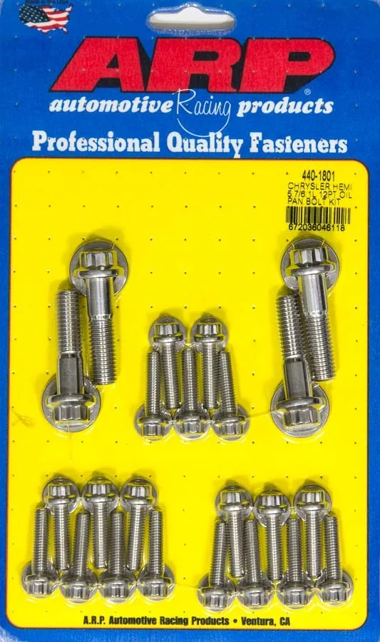 ARP Auto Racing Chrysler Hemi 5.7/6.1l ss 12pt Oil Pan Bolt Kit