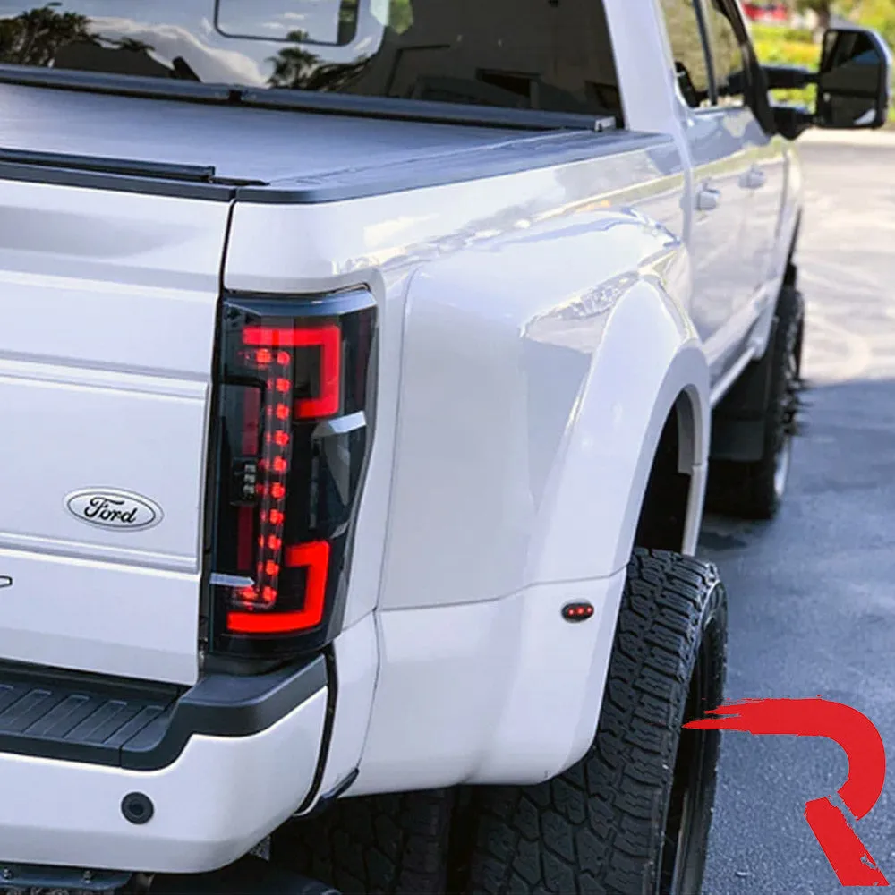 Ford Superduty F250 350 450 550 20-22 Replaces OEM LED Style Tail Lights With Blis Blind Spot Warning System Oled Tail Lights - Red Lens product image