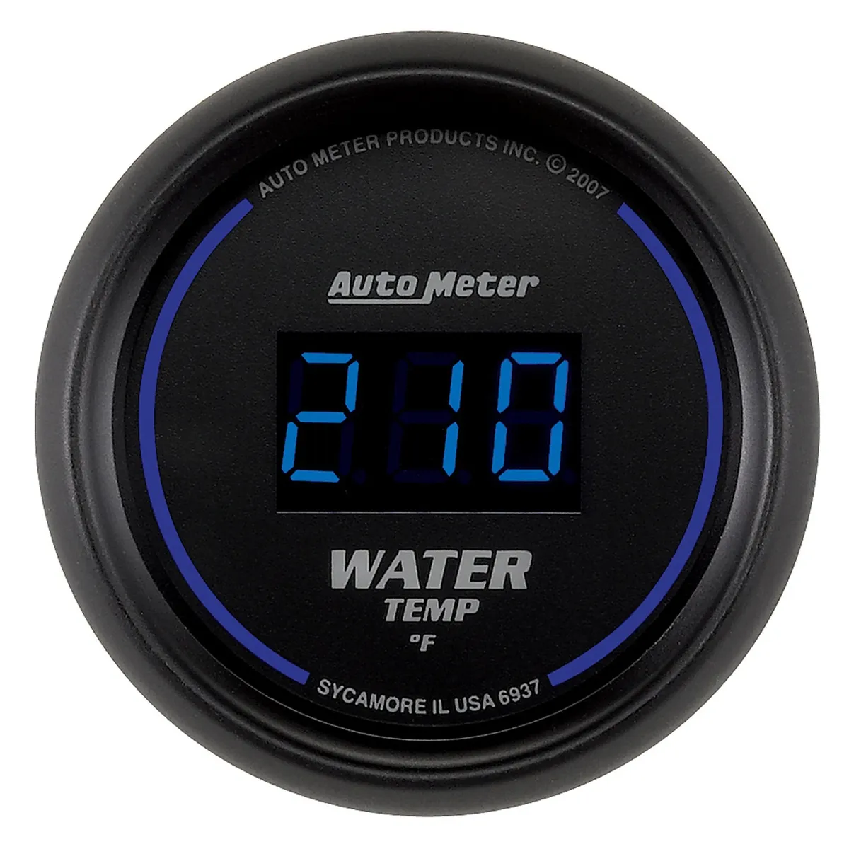 Gauge, Water Temp, 2 1/16", 340?F, Digital, Black Dial w/ Blue LED product image