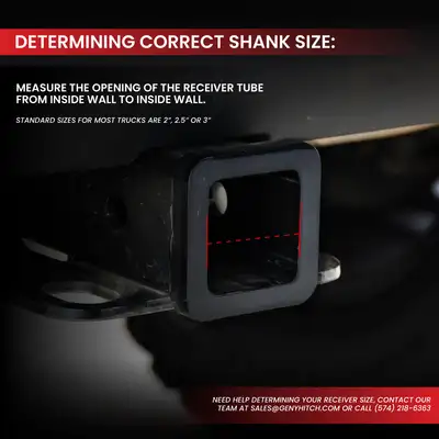 GEN-Y Hitch PHANTOM 2 Hollow Shank 4.5 Drop 5k Tow .5K TW with Mount Pin And Clip